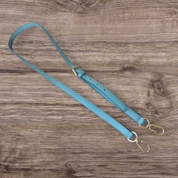 Tory Burch Robinson Light Teal Leather Tote - Picture 2 of 8